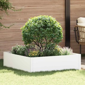 vidaXL Περίγραμμα γκαζόν 100 x 100 x 35 cm Ατσάλι Λευκό
