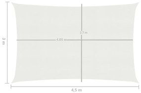 Πανί Σκίασης Λευκό 3 x 4,5 μ. από HDPE 160 γρ./μ² - Λευκό