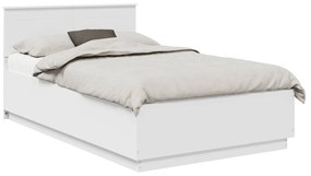 vidaXL Σκελετός Κρεβατιού Λευκό 135 x 190 cm Επεξεργασμένο ξύλο