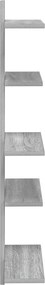 vidaXL Ράφι Τοίχου Γκρι Sonoma 48,5 x 15 x 101 εκ