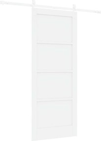 vidaXL Συρόμενη Πόρτα ORKDAL 83 x 202 εκ. Επεξεργασμένο Ξύλο Λευκό
