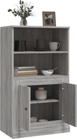 vidaXL Ντουλάπι Γκρι Sonoma 60x35,5x103,5 εκ. από Επεξεργασμένο Ξύλο