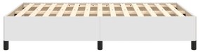 vidaXL Πλαίσιο Κρεβατιού χωρίς στρώμα Λευκό 120x190 εκ.Συνθ. Δέρμα