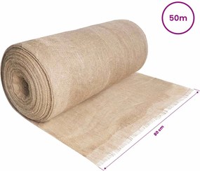 vidaXL Ρολό από Τζute 160 x 5000 εκ Φυσικό