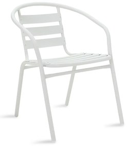 Πολυθρόνα κήπου Tade pakoworld μέταλλο λευκό - Μέταλλο - 130-000012