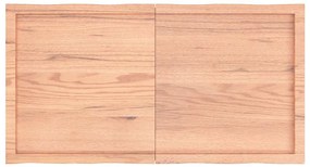 vidaXL Επιφ Τραπεζιού Αν Καφέ 120x60x(2-4)εκ.Ακατέργ. Μασίφ Ξύλο Δρυός