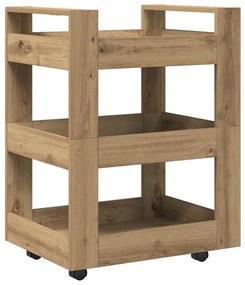vidaXL Κουζίνα Τρόλεϊ Artisan Oak 60x45x80 εκ. Μηχανική Ξυλεία