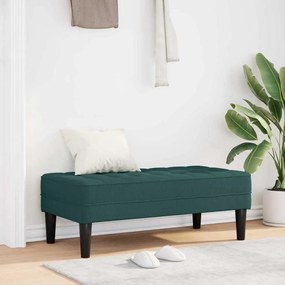 vidaXL Παγκάκι Σκούρο Πράσινο 113x57x39 εκ. Υφάσματος
