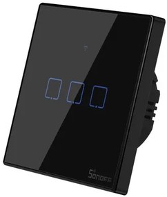 SONOFF smart διακόπτης ΤΧ-T3EU3C, αφής, Wi-Fi, τριπλός, μαύρος