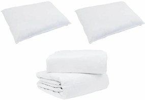 vidaXL Set Παπλώματος Χειμώνα με μαξιλάρι 3 pcs Λευκό 240 x 220 cm