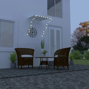 vidaXL Τέντα Συρόμενη με LED Κρεμ 100 x 150 εκ.