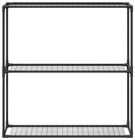 vidaXL Ράφι φυτών 3 επιπέδων Μαύρο 100 x 32 x 102 εκ. Ατσάλι