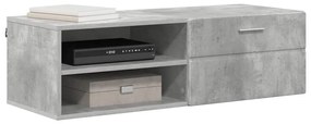 vidaXL Ντουλάπι TV με συρτάρι Γυαλιστερό λευκό 100.5 x 39 x 30 εκ