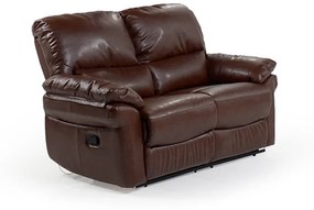 Καναπές διθέσιο CHELSEA με ανάκληση χειροκίνητη &quot;Relax&quot;, Καφέ 158x98x103cm-TED1217