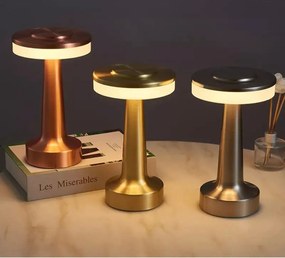 Stewehome Μοντέρνο επιτραπέζιο φωτιστικό LED με ρυθμιζόμενη ένταση και επαναφορτιζόμενο σύστημα Μπεζ