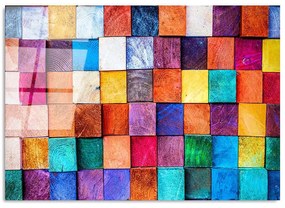 Πίνακας Γυάλινος 123BZM1289 100x70cm Multi Wallity Οριζόντιοι Γυαλί