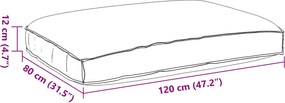 vidaXL Μαξιλάρι Floral Πολύχρωμο 120 x 80 x 12 cm Ύφασμα Όξφορντ