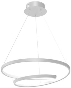 POWERTECH LED φωτιστικό οροφής HLL-0153, 25W, 4000K, Φ40cm, 1m, λευκό
