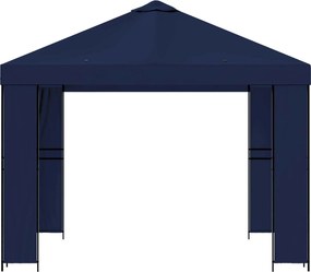 vidaXL Κιόσκι 3 x 3 m Μπλε Πολυεστέρας και Χάλυβας 190 gsm
