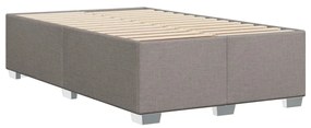 Κρεβάτι Boxspring με Στρώμα Taupe 120x200 εκ. Υφασμάτινο - Μπεζ-Γκρι