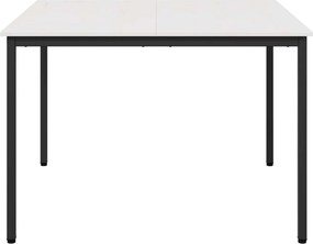 vidaXL Τραπεζαρία Λευκό 110 x 110 x 75 cm Στερεά ξυλεία πεύκου