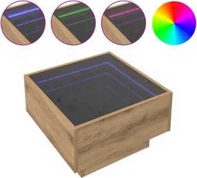 vidaXL Τραπεζάκι σαλονιού artisan δρυς 50 x 50 x 30 εκ