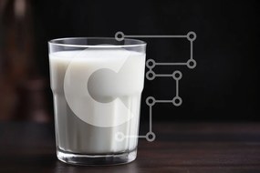 Σετ των 2 Intra Συλλεκτικό Ξύλινο Παζλ Plywood  4mm - Ποτήρι γάλα σε ξύλινο τραπέζι Σε Ξύλινο Κουτί - Διαστάσεις: 10x10 cm – 25 κομμάτια