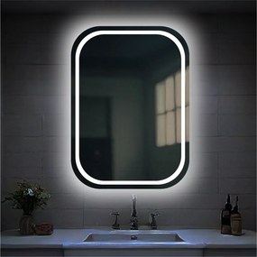 Stewehome LED Καθρέφτης με Ματ Σχέδιο Λέιζερ Φως Ημέρας 80x110 cm