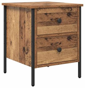 vidaXL Κομοδίνο με συρτάρι Παλαιό ξύλο 40 x 42 x 50 cm