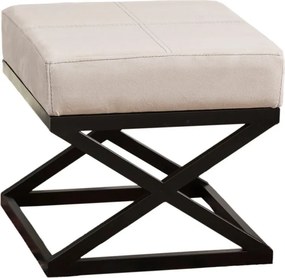 Πουφ Σκαμπό Μπεζ IMLE 45x45x45