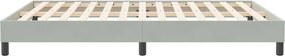 vidaXL Box Spring Κρεβάτι χωρίς στρώμα ανοιχτό γκρι Βελούδινο