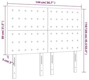 Κεφαλάρια Κρεβατιού 4 τεμ. Μαύρα 72x5x78/88 εκ. Συνθετικό Δέρμα - Μαύρο