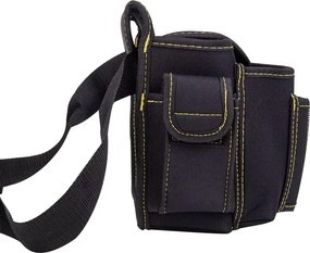 DELI εργαλειοθήκη μέσης DL-P4, υφασμάτινη, 22x14x20cm, μαύρη