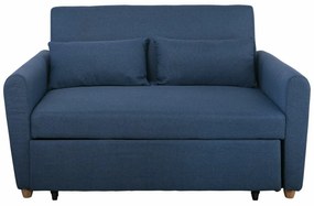Καναπές κρεβάτι Mesa 384, Αριθμός θέσεων: 2, Μπλε, 86x140x86cm, Πόδια: Ξύλο | Epipla1.gr