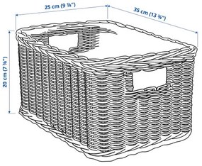 TRUMMIS καλάθι/χειροποίητο, 25x35x20 cm 605.008.20