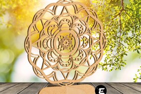 Σετ των 2 Intra απο ξύλο plywood 3mm-4mm πάχος 3D Μάνταλα Δίασταση 30x30 cm INTRAFABR-22023212