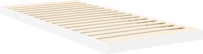 vidaXL Κρεβάτι δαπέδου Λευκό 75 x 190 cm Επεξεργασμένο ξύλο