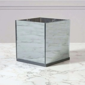 Κηροπήγιο 8120-3 15x15x16cm Grey Supergreens Γυαλί