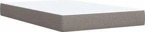 vidaXL Κρεβάτι Boxspring με Στρώμα Taupe 120x190 εκ. Υφασμάτινο
