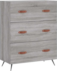 vidaXL Ντουλάπι Γκρι Sonoma 69,5 x 34 x 180 εκ. Επεξεργασμένο Ξύλο