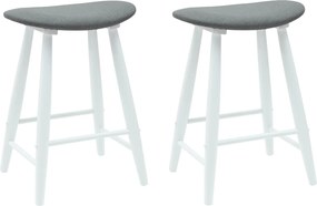 vidaXL Καρέκλες φαγητού 2 pcs Λευκό 46 x 37 x 63 εκ