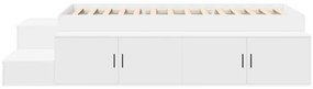 vidaXL Κρεβάτι με αποθηκευτικό χώρο Λευκό 234 x 103 x 53.5 εκ.