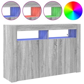 vidaXL Βιτρίνα Γκρι sonoma Κατασκευασμένο ξύλο 116 x 30 x 75 εκ Βιτρίνα