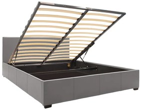 Κρεβάτι Norse pu γκρι ματ με αποθηκευτικό χώρο 160x200εκ