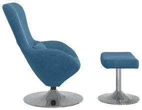 vidaXL Κάθισμα-αυγό 2 pcs Μπλε 63 x 73 x 90 εκ Βελούδο