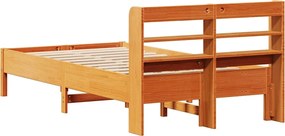 vidaXL Σκελετός Κρεβ. Χωρίς Στρώμα Καφέ Κεριού 100x200 εκ Μασίφ Πεύκο