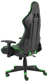 vidaXL Καρέκλα Gaming Περιστρεφόμενη Πράσινη από PVC