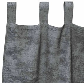 vidaXL Κουρτίνα με κουρτίνες 2 pcs Γκρι 175 x 140 εκ. Βελούδο