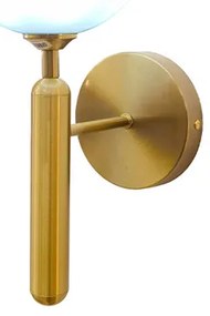 Φωτιστικό τοίχου-απλίκα Genka pakoworld G9 μέταλλο χρυσο-λευκο 15x23x34εκ