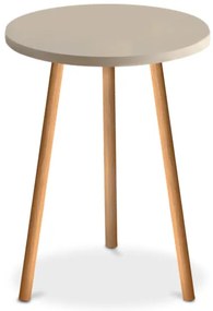 Βοηθητικό τραπεζάκι Roma Megapap χρώμα κρεμ 33,5x33,5x46εκ.